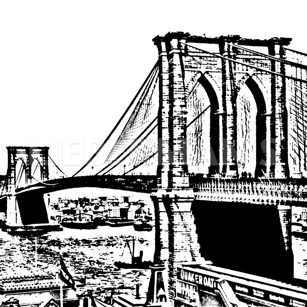Бруклинский мост трафарет